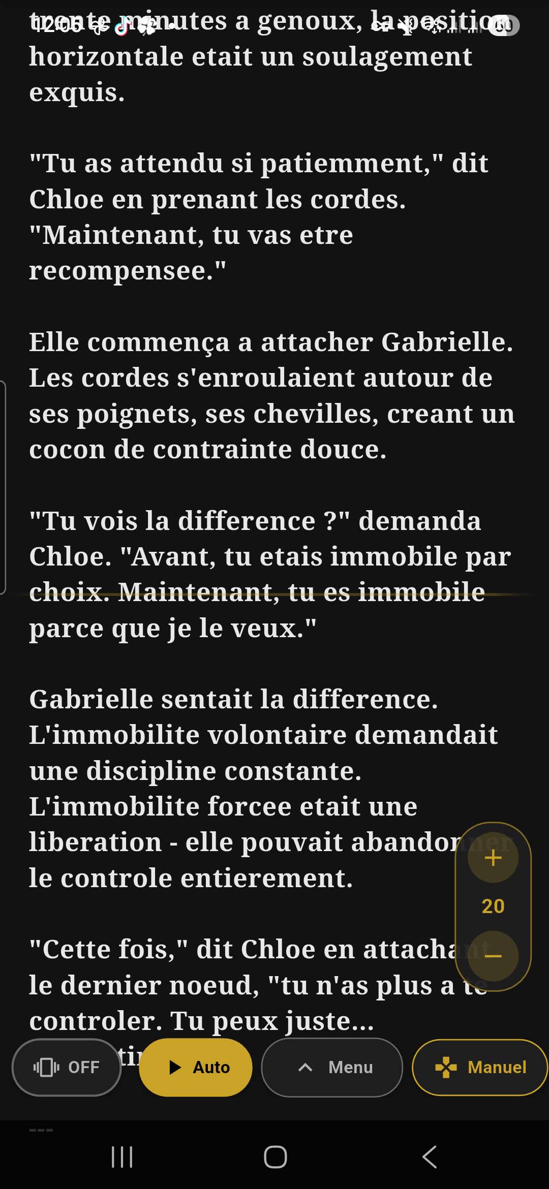 Mode défilement automatique